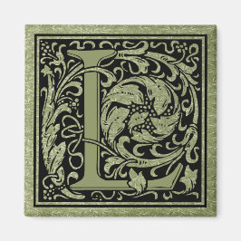 Letter L First Letter Monogram Magneet