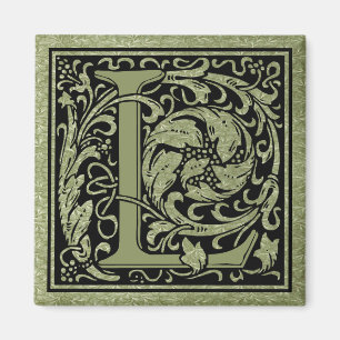 Letter L First Letter Monogram Magneet