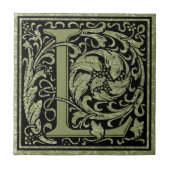 Letter L First Letter Monogram Tegeltje (Voorkant)