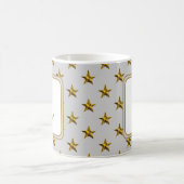 Letter L Gold Silver Stars Accent Monogram Initiaa Koffiemok (Center)