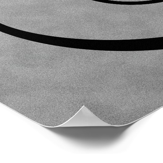 Letter L, Gothic Monogram Black Poster (Hoek)