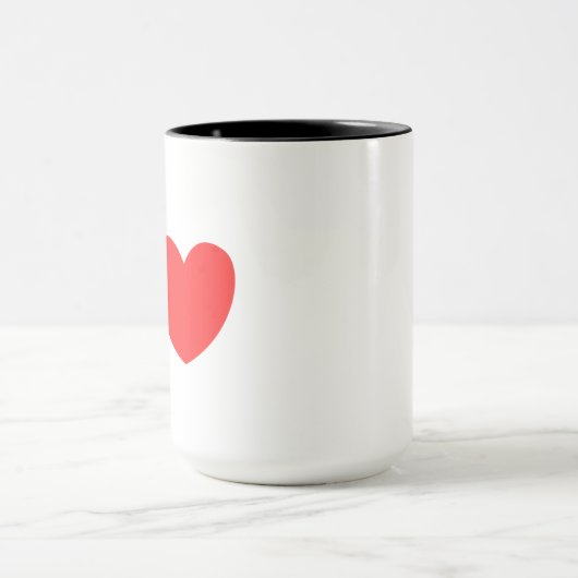 Letter L Heart - Valentine Initial Love Design Mok (Midden)