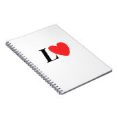Letter L Heart - Valentine Initial Love Design Notitieboek (Rechterzijde)