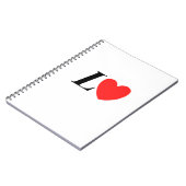Letter L Heart - Valentine Initial Love Design Notitieboek (Linkerzijde)