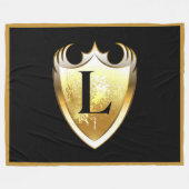 Letter L hoofdalfabet Fleece Deken (Voorkant (Horizontaal))