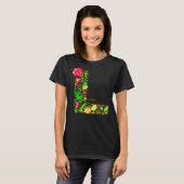 Letter L in Flowers T-Shirt (Voorkant volledig)