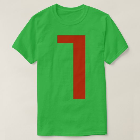 Letter L in rode tekst Minimale typografie T-shirt (Design voorkant)