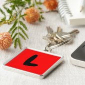 letter L, initiaal, abecedario populaire sleutelke Sleutelhanger (Zijkant)