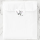 Letter L Initiaal Monogram met Angel Wings & Halo Hart Sticker (Tas)