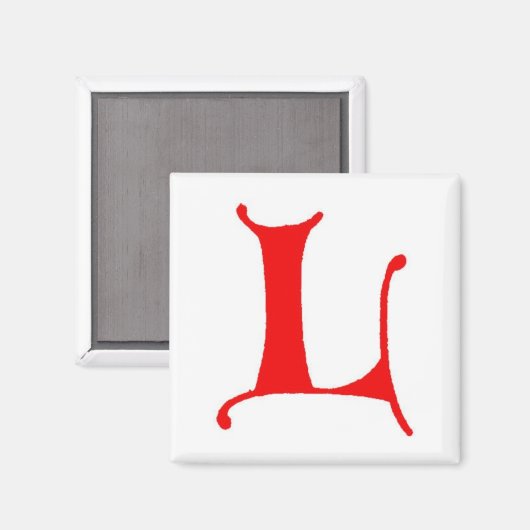 Letter L Magneet (Voorkant / Achterkant)