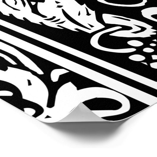 Letter L Medieval Monogram Initiaal Poster (Hoek)