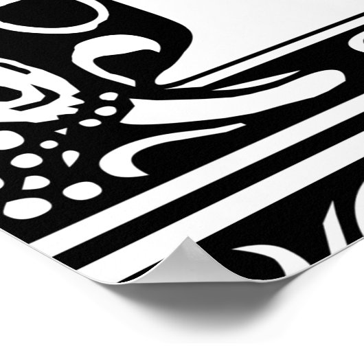 Letter L Medieval Monogram  Initiaal Poster (Hoek)