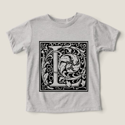 Letter L Middeleeuwse Monogram Art Nouveau (Design voorkant)