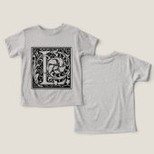 Letter L Middeleeuwse Monogram Art Nouveau (Ontwerp Voorkant & Achterkant)