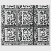 Letter L Middeleeuwse Monogram Art Nouveau Cadeaupapier (Vlak)