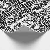 Letter L Middeleeuwse Monogram Art Nouveau Cadeaupapier (Hoek)