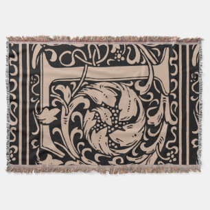 Letter L Middeleeuwse Monogram Art Nouveau Deken