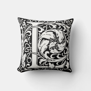 Letter L Middeleeuwse Monogram Art Nouveau Kussen