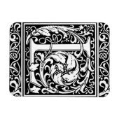 Letter L Middeleeuwse Monogram Art Nouveau Magneet (Horizontaal)