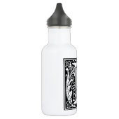 Letter L Middeleeuwse Monogram Art Nouveau Waterfles (Links)