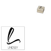 Letter L Monogram Aangepaste rubberen stempel (Gestempeld)
