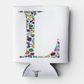 Letter L Monogram Blikjeskoeler (Voorkant)