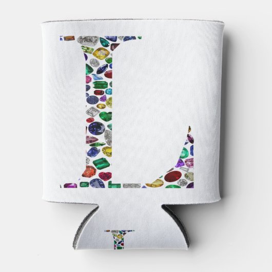 Letter L Monogram Blikjeskoeler (Voorkant)