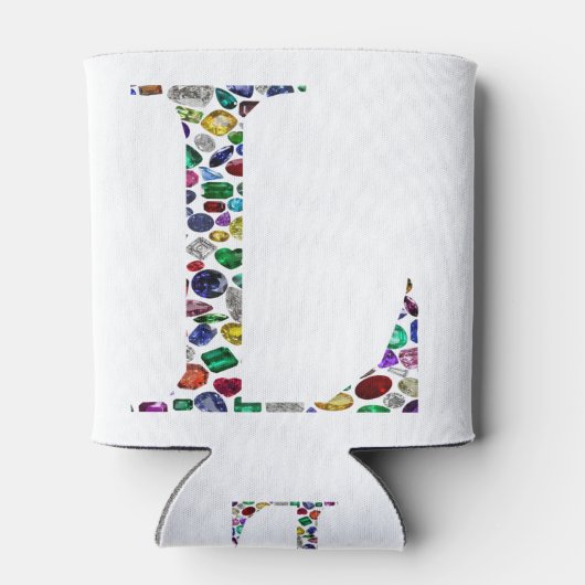 Letter L Monogram Blikjeskoeler (Achterkant)