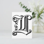 Letter L Monogram Briefkaart (Staand voorkant)