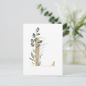 Letter L Monogram Briefkaart (Staand voorkant)