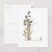 Letter L Monogram Briefkaart (Voorkant / Achterkant)