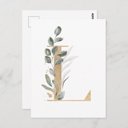 Letter L Monogram Briefkaart (Voorkant / Achterkant)