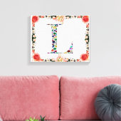 Letter L Monogram Canvas Afdruk (Insitu (Woonkamer))
