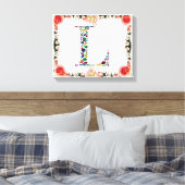 Letter L Monogram Canvas Afdruk (Insitu (Slaapkamer))