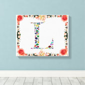 Letter L Monogram Canvas Afdruk (Insitu (Houten vloer))