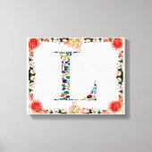 Letter L Monogram Canvas Afdruk (Voorkant)