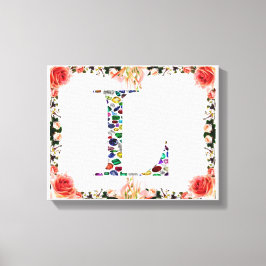 Letter L Monogram Canvas Afdruk