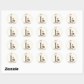 Letter L Monogram Cupcake Logo Zakelijke Stickers (Vel)
