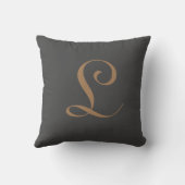Letter L Monogram Initiaal Aangepast Kussen (Achterkant)