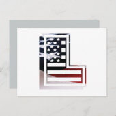 Letter L Monogram Initiaal USA Briefkaart (Voorkant / Achterkant)