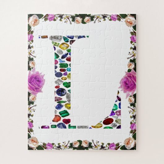 Letter L Monogram Legpuzzel (Verticaal)