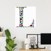 Letter L Monogram Poster (Thuiskantoor)