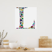 Letter L Monogram Poster (Keuken)