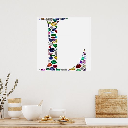 Letter L Monogram Poster (Keuken)