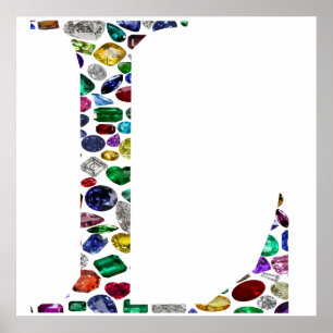 Letter L Monogram Poster