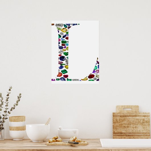 Letter L Monogram Poster (Keuken)