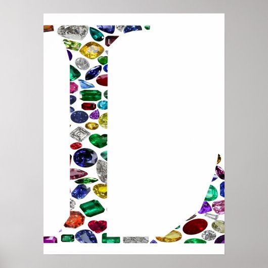 Letter L Monogram Poster (Voorkant)