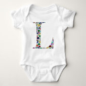 Letter L Monogram Romper (Voorkant)