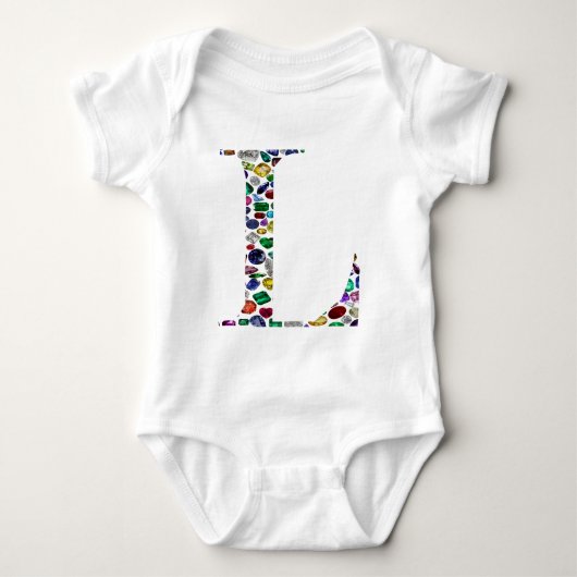 Letter L Monogram Romper (Voorkant)