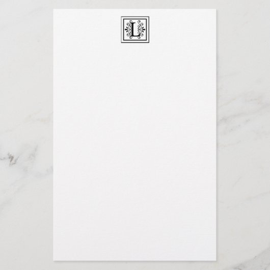 Letter L Monogram Stationery Briefpapier (Voorkant)